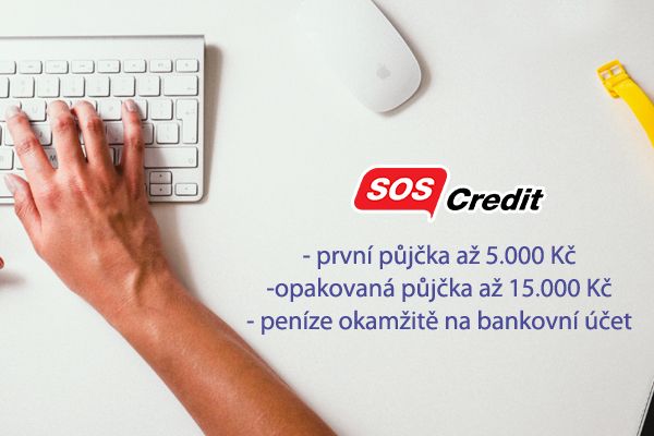 Nová rychlá půjčka na účet bez příjmu a bez registru ihned na účet SOScredit